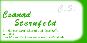 csanad sternfeld business card